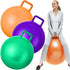 Lewtemi 3 Pcs 29 Inch Bouncing Ball with Handle, Outdoors Hopper Ball with Air Pump for Sports School Games (Purple,