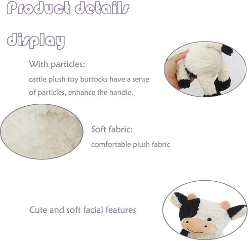 CHELEI2019 9" Cow Stuffed Animals, Soft Cuddly Plush Stuffed Animal Toy for Kids