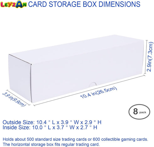 Trading-Card Storage Box, 8-Pack 700 Count Corrugated Cardboard with Dividers & Labels for TCG/Magic Storage