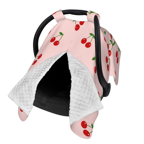 SUYGGCK Cherry Pink Baby Car Seat Canopy Cover Multi Use Nursing Cover for Newborn Car Seat Canopy Mom Nursing