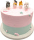 9 Pcs Cute Miniature Cat Figure Toys, Animal Characters Collection Playset, Cake Topper, Plant Decoration