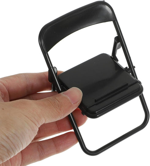 STOBOK 12pcs Mini Folding Chair Models for Doll House, Cell Phone Stand Holder