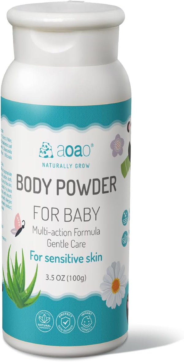 Baby Body Powder | Cornstarch + Lavender Pollen Formula, Gentle Care &