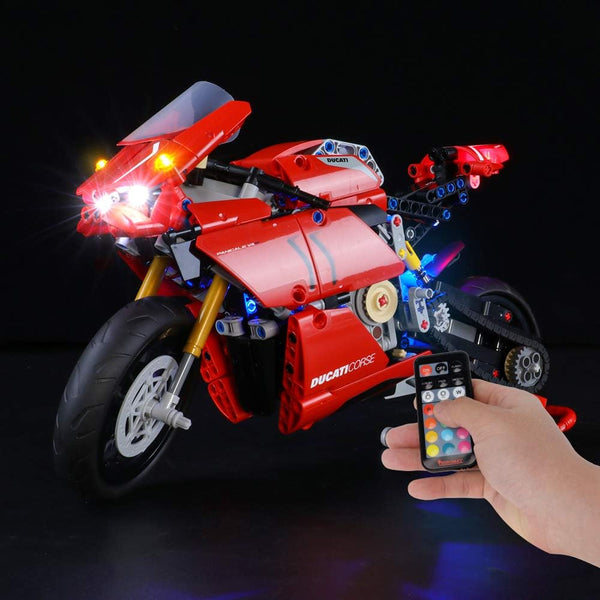 BRIKSMAX LED Lighting Kit for Ducati Panigale V4 R, Compatible with Lego 42107 Model, Lego Set Not Included