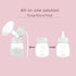 S1 S2 6oz/180ml Replacement Pump Bottles for Spectra/Motif Luna/Most Wide-Mouth Flanges, Milk Storage Bottle