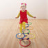11-Inch 15 Set HEY! PLAY! Hopscotch Rings Game - Ten Plastic Rings and Connectors for Indoor and Outdoor Use - Play
