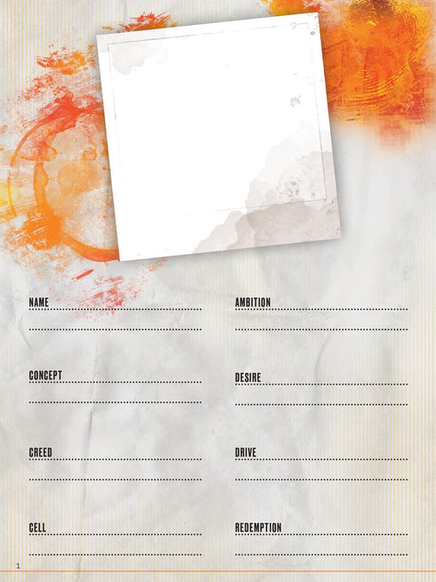 Hunter: The Reckoning 5th Edition Expanded Character Sheet Journal by Renegade Game Studios