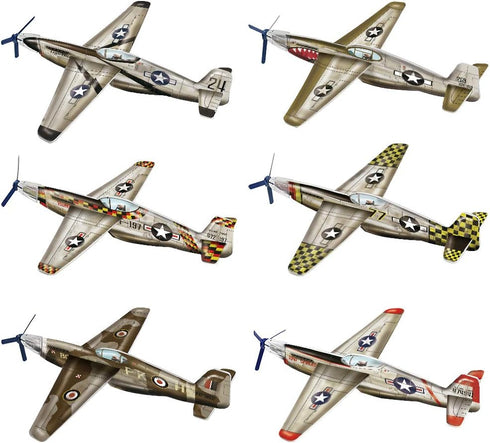 24 Pack War Glider Planes – Toy Glider Plane with 6 Different Designs, Easy Assembly, Party Favors for Kids, Birthday &