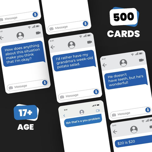 500 Set Viral Studios Left on Read - Hilarious Text Message Party Game for Adults | Cards, Fast-Paced Group Fun