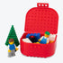 Building Blocks Storage & Display Box with Snap Closure, Holds Small Parts, Minifigures, Connectable on Top & Bottom, 3 Pack by Practicon