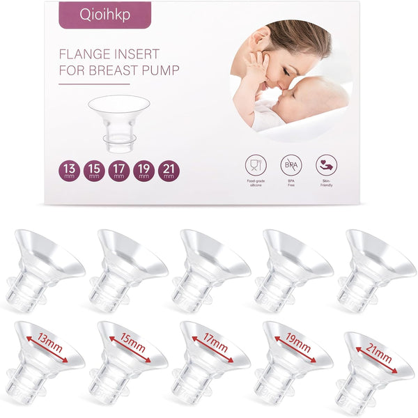 Electric Breast Pump Flange Inserts 13/15/17/19/21 mm 10PCS for 24 mm shield