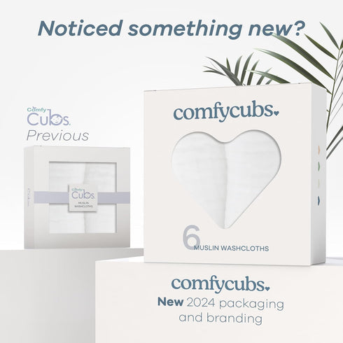 Set Comfy Cubs Baby Washcloths & Muslin Blanket