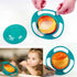 Song Qing Magic Gyro Bowl, 360 Degree Rotate Spill-Proof Bowls with Lid, Creative Feeding Dishes