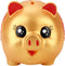 Creative Golden Piggy Bank, Large Capacity Cute Plastic Pig Toy, Anti-Fall Money Cash Collectible Saving Box for Kids