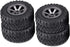 GOTOTOP RC Tires Rubber, 4Pcs Off-Road Car Rubber Tyres for 1:16 RC Crawler Car Accessory Part