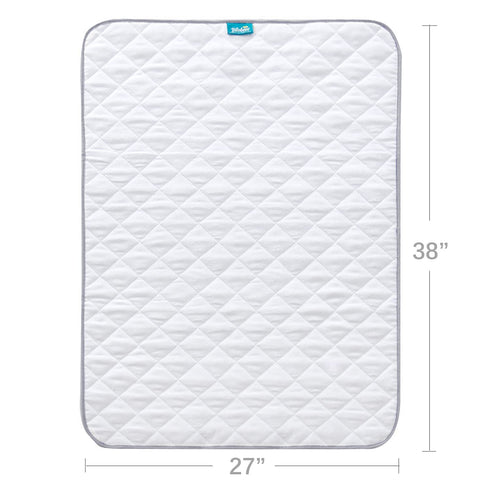 27" 38", Waterproof Crib Mattress Protector x Washable Pee Pads for Kids, Adults, Non-Slip & Sturdy Mattress Pad