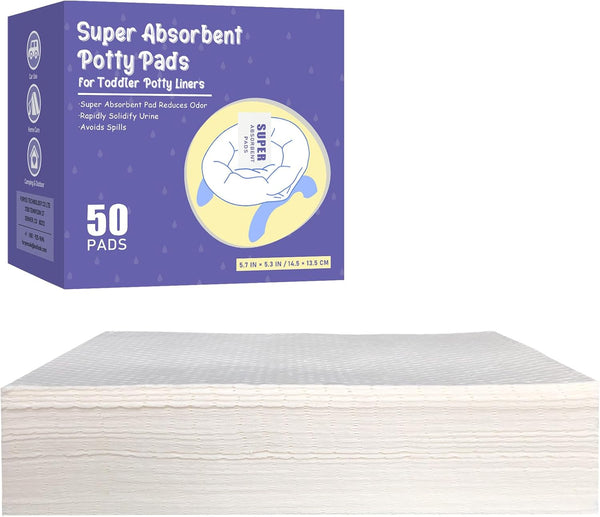 WAAYAA 50 Packs Disposable Super Absorbent Potty Pads for Toddlers-Leak-Proof, Odor-Locking, Ultra-Soft Potty