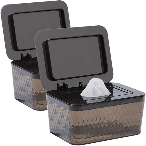 2 Pack Wipes Dispenser Seal-Designed Wipe Dispenser Holder Wipes Case Box for