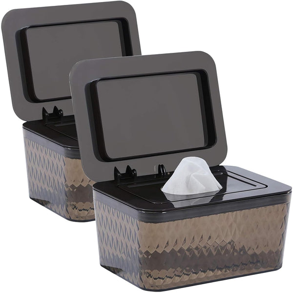 2 Pack Wipes Dispenser Seal-Designed Wipe Dispenser Holder Wipes Case Box for