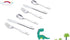 Exzact Kids Flatware 6 Pieces Stainless Steel Silverware, 2 Forks, 2 Knives, 2 Spoons, Toddler Utensils, Dishwasher Safe