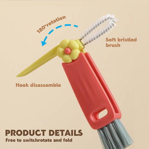Shrunqi 3 1 1 in Cup Lid Cleaning Brush, Multifunctional Cleaning Brush Portable Cup Lid Cleaner for Bottle Gap Tight