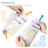 Ugotfeels 4-Pack 3 4 5 6oz, 6.3"x3.66"x0.78"in Freeze Flat Breast Milk Storage Bag |Breastmilk Freezer Flattener Kit