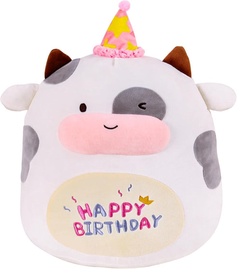 16" Cute Cow Plush Toy, Soft Pillow Plushies Kawaii Cow Stuffed Animal for Girls Boys Kids Birthday Gifts, Christmas