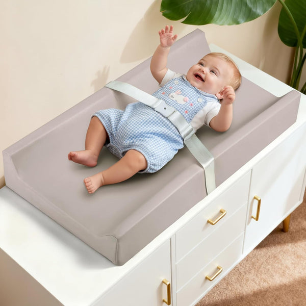 Mallify Baby Changing Pad, Waterproof & Wipeable Vegan Leather Diaper Changing Mat,