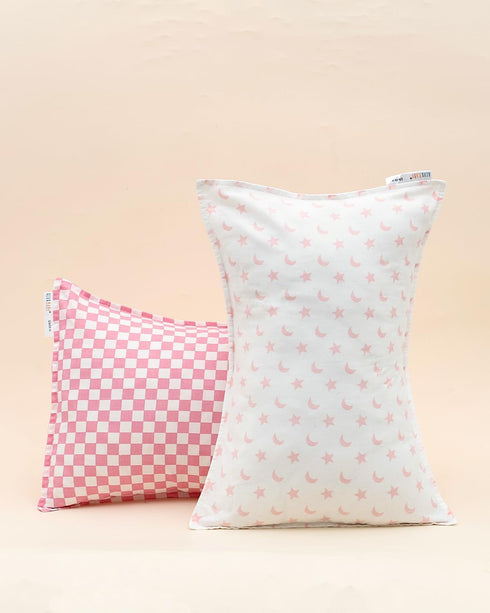 2 Pack 13"x 18" 14"x19" ALVABABY Toddler Pillowcases Organic Cotton Fit or Kids Pillow Cover Envelope for Girl Boy