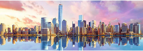Trefl Panorama Manhattan 1000 Piece Jigsaw Puzzle Red 27"x19" Print, DIY Puzzle, Creative Fun, Classic Puzzle for Adults and Children from 12 Years Old