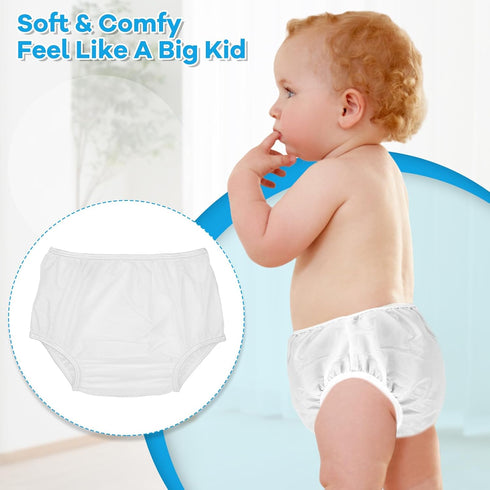 dappi 100% Swimming, 14-19 lbs), 4 Counts Reusable Waterproof Nylon Taffeta Diaper Pants for Potty Training