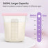 7 12oz/360ml Nuliie Pcs Reusable Silicone Breastmilk Storage Bags, Double Leak-Proof, BPA Free Self-Standing Milk Bags