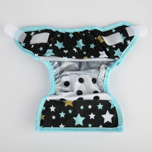 Sigzagor Newborn Baby Cloth Diaper Cover Nappy Hook and Loop (Twinkle Stars)