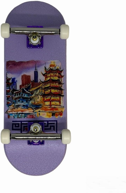 LEEFAI Set 34 96mm-Maples 4.0 5 65d Wheels-Op3ra Pro Fingerboard Complete Up * Wood Deck UV Printing Graphic Trucks