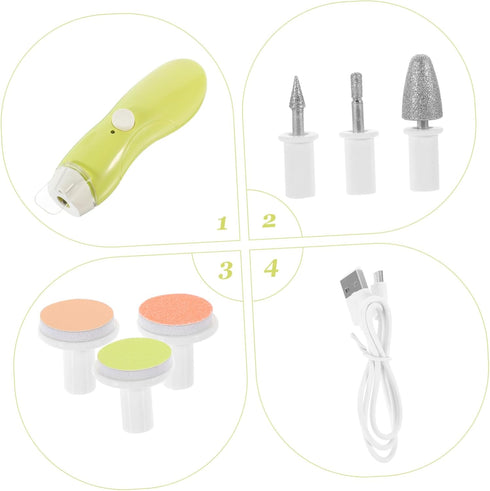 Set Trimmer Rechargeable Nail Clipper Electric Nail Clippers for Baby Adults Boys and Girls Portable Nail Clipper
