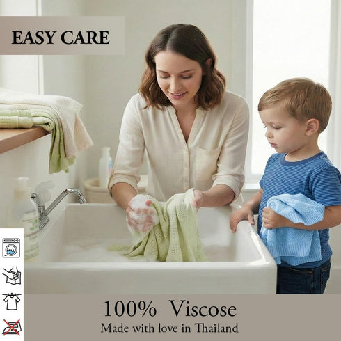 Set 4, Baby Bright Viscose Swaddle Blanket of Newborn Wrap Receiving Blankets Swaddles for Newborns Oat, Cream, Mint