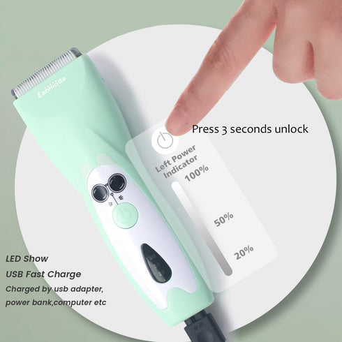 Trimmer Baby Hair Clippers, Coldless Quiet Hair Shaver for Toddler Children with Autism, Waterproof Rechargeable