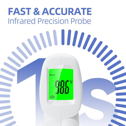 Berrcom Thermometer, 3 in 1 Contactless Infrared Fever Check for Forehead, Ideal for Baby, Kids, Adults (White)