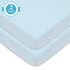 American Baby Company 2 Pack Fitted Mini Crib Sheets, 100% Natural Cotton 38" x 24", Soft & Breathable Blue