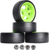 12mm Hex RC Drift Car Wheels and Hard Slick Tires for 1/10 Scale, Set of 4