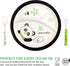 Bamboo Toddler Dinnerware Set, 5Pcs Baby Plates and Bowls, Christmas Kids Dishes Set with Plate, Bowl, Cup, Fork, and