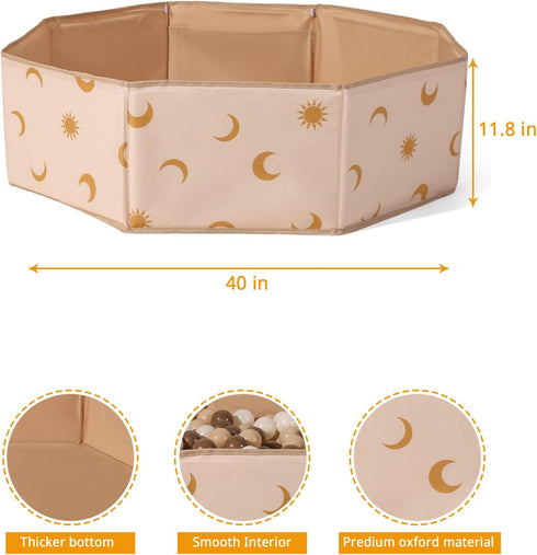 GOGOSO Ball Pit Tent for Toddlers, Large Soft Play Ball Pool with Basketball Hoop for Kids, Dogs, Cats (40 Inch)