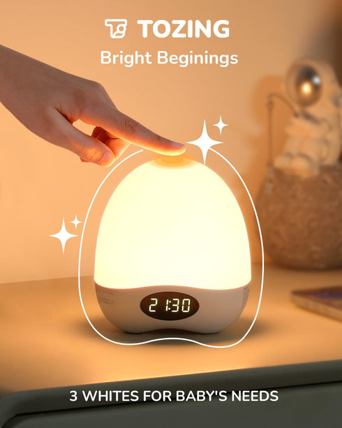 Dimmable Egg Night Light for Nursery, Portable Rechargeable Baby Nightlight with Touch Control & RGB Color Changing