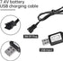 2PCS 7.4V 800mh USB Charging Cable with SM-3P Plug Connector for RC Excavator, Truck, Tank,Huina 1575 RC Engineering Vehicle,DE43 DE60 RC Toy Car,7.4V Battery USB Charger