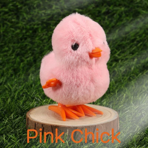 HawaStar (Pack 4) Easter Wind-Up Plush Toys Fluffy Realistic Jumping Chicks & Ducks for Kids