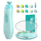 Baby Electric Nail Trimmer with LED Light, 10 Grinding Heads, Safe Electric Nail File for Newborns and Kids.