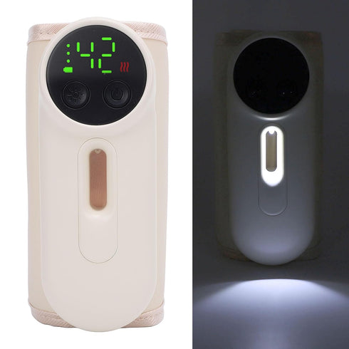 Kikumi 8000Mah Milk Bottle Warmer with Night Light Fast and Durable Heating Rechargeable Temperature Display Precise