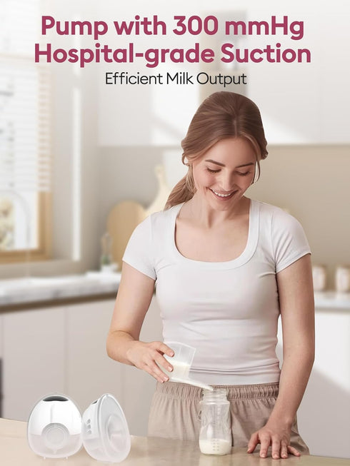 4 9 17/19/21/24MM Flange(1 Pack) Lulia Breast Pump Hands Free, Wearable Breastfeeding Pump, Modes & Levels, Portable