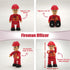 FUNERICA Toy Fireman Action Figures for Kids, Firefighter Figurines Community Helpers Toys for Fire Station Playset