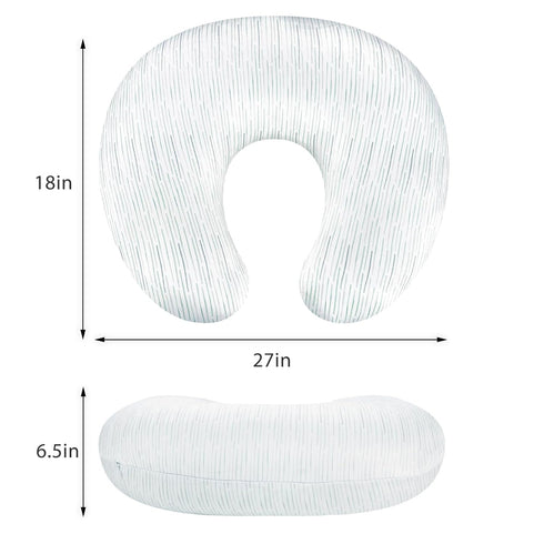 Pea Pod Nursing Pillow Cover Striped Breastfeeding Pillow Slipcover for Moms Soft Breathable Organic Knit Fabric
